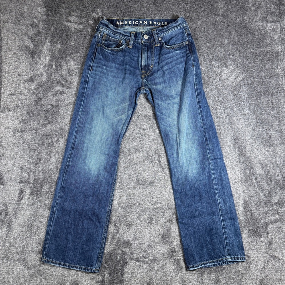 American Eagle Low Rise Bootcut Jeans 28x30 Medium Wash Blue Denim 100% Cotton